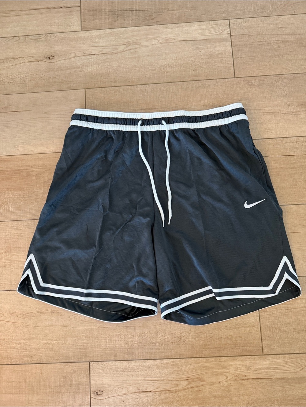 Nike Men’s Black Athletic Shorts with White Accents
